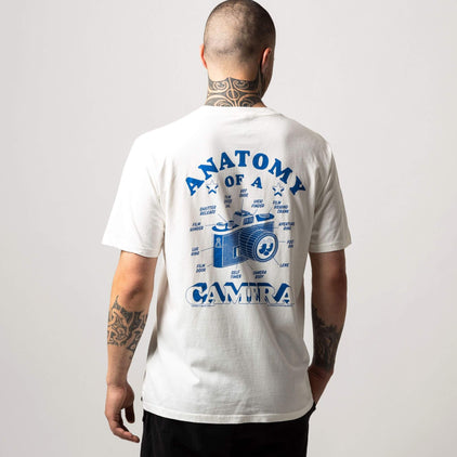 Anatomy Of A Camera T-Shirt Vintage White Image